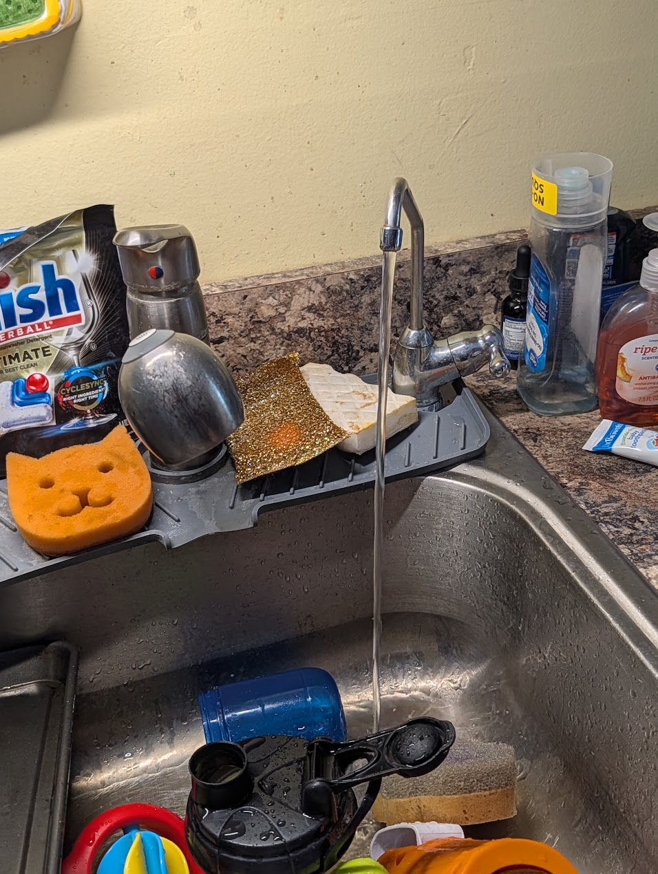Kitchen tap running treated water